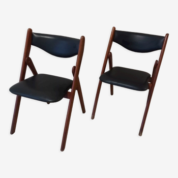 2 chaises pliantes vintages 50 , 60'S Norquist