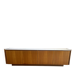 Large vintage sideboard 248 cm – wood & white mineral concrete top –
