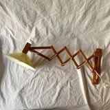 Vintage yellow accordion lamp