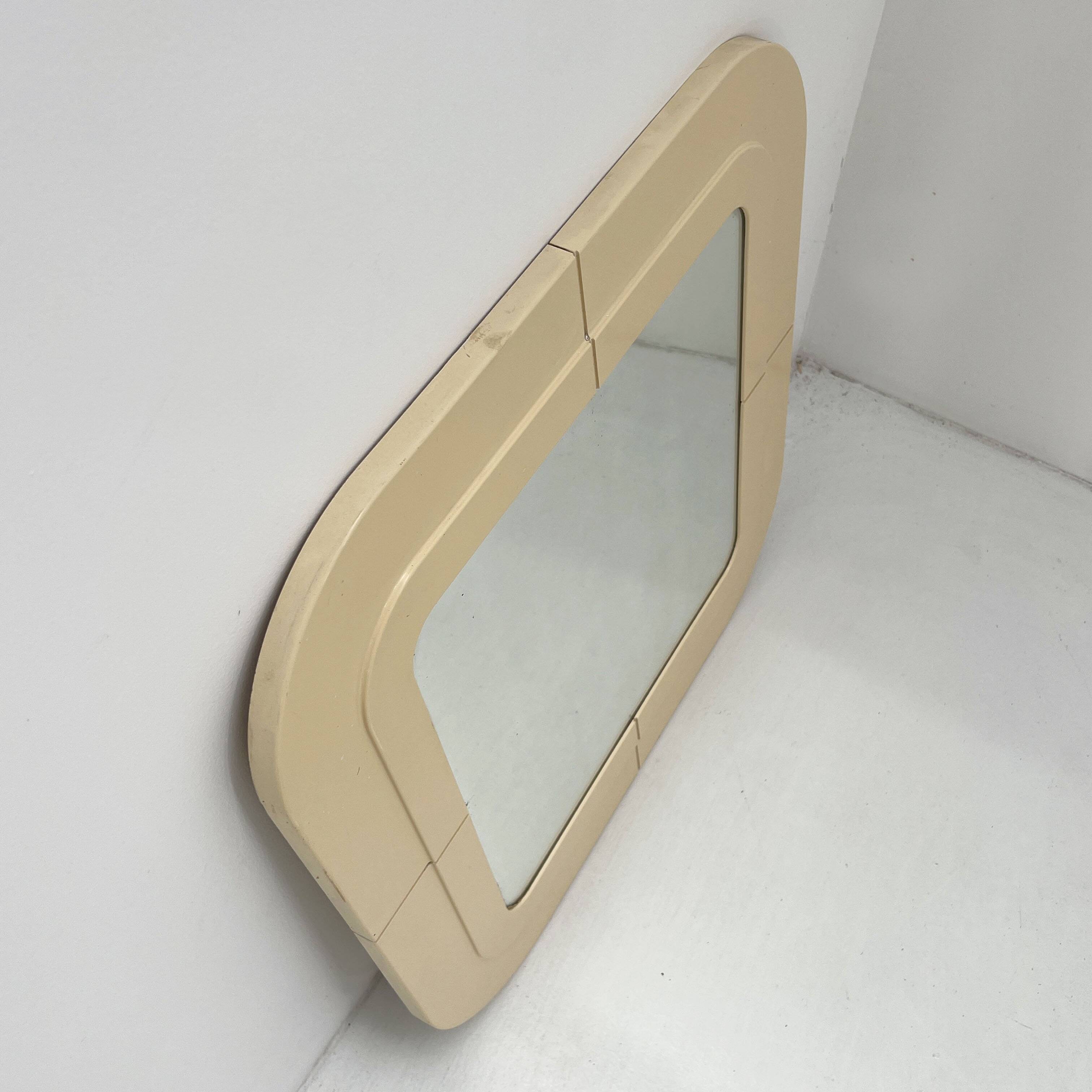 Miroir Space Age Blanc par Anna Castelli Ferrieri pour Kartell 1970