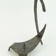 sculptural mid century modern brutalist iron CANDLE HOLDER 1960s 1970s