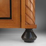 Late Art Deco Display Cabinet in Oak, Belgium 1940s