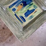 Large chamotte clay table centerpiece