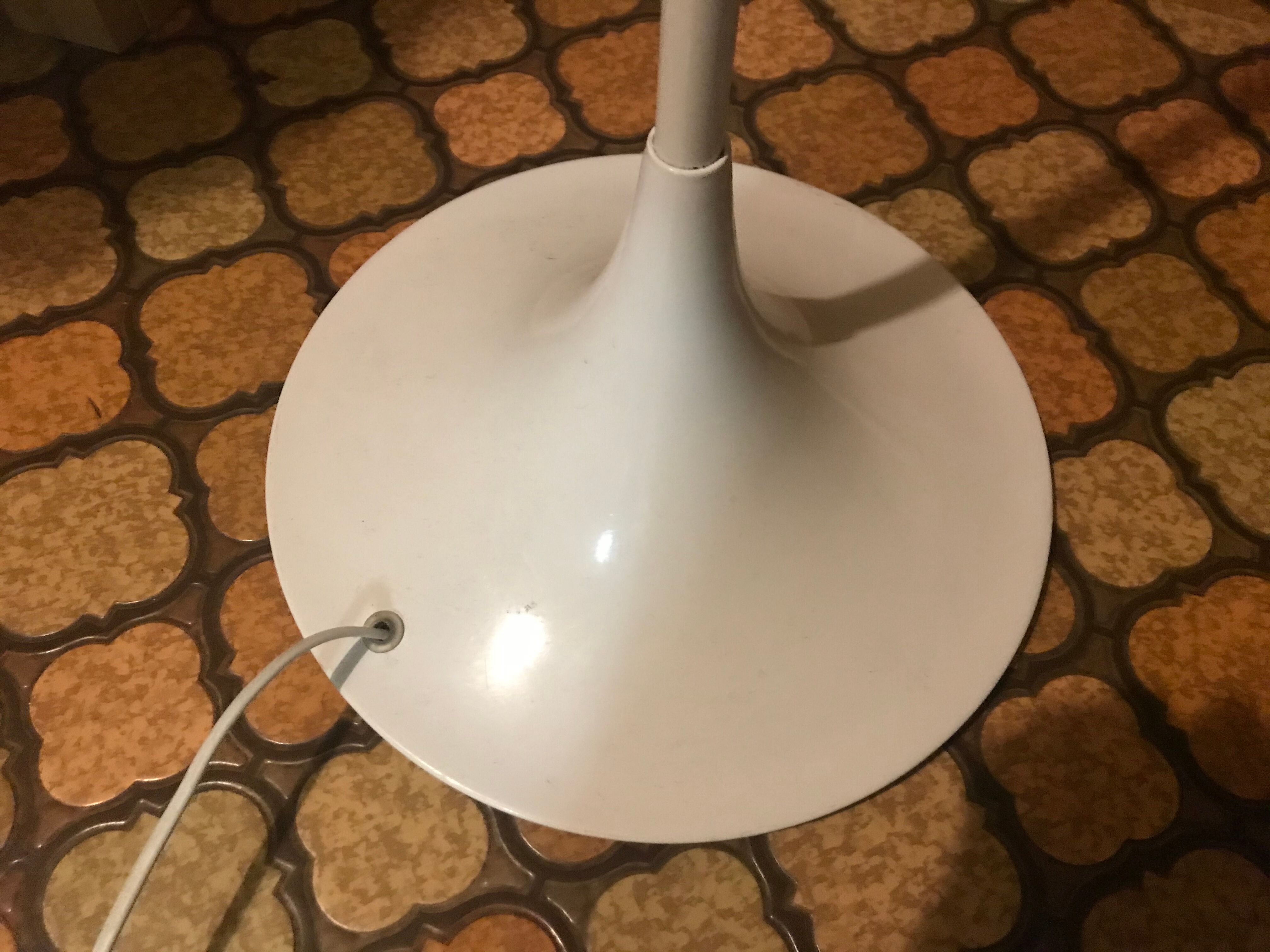 Vintage 70s orange and white lamp