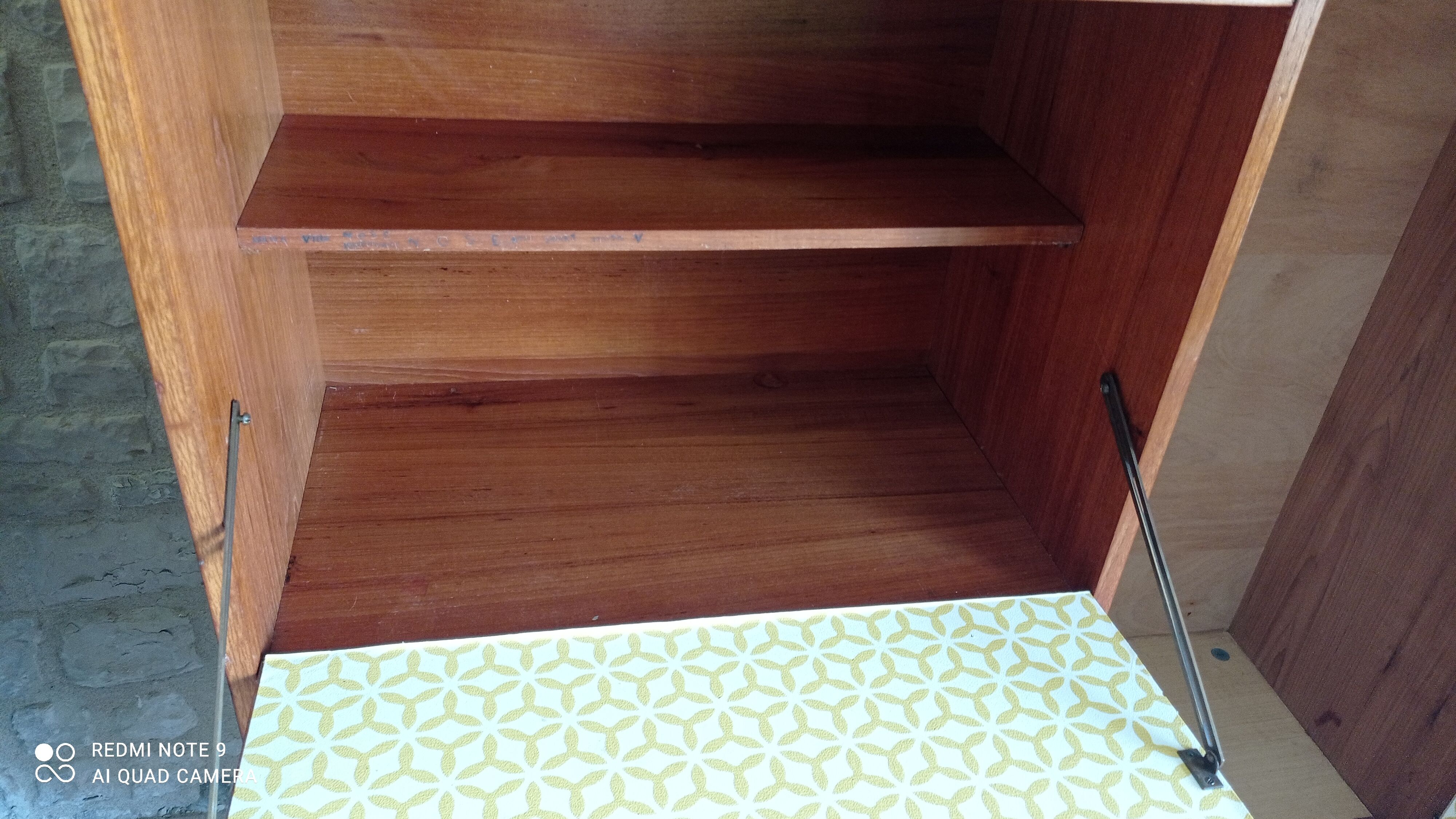 Multifunction teak cabinet