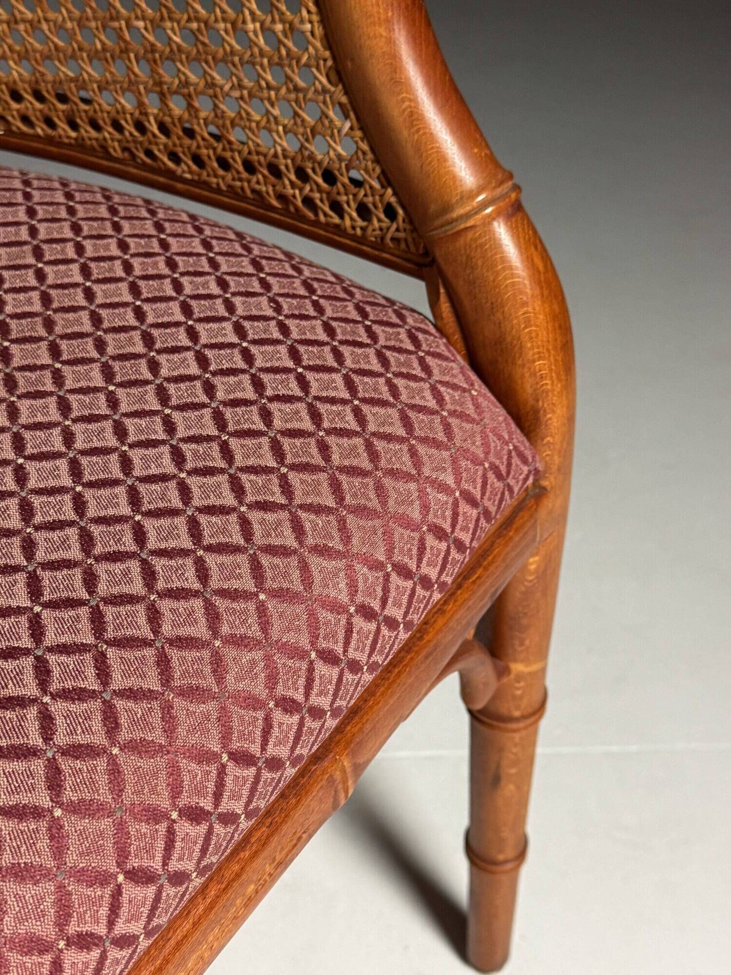 Set of 4 vintage faux bamboo chairs