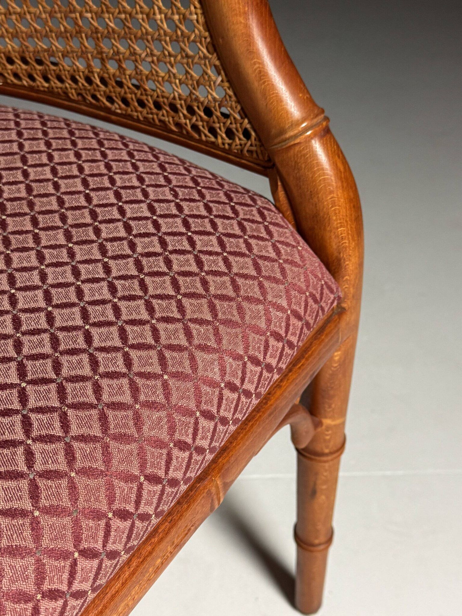 Ensemble de 4 chaises vintage en faux bambou