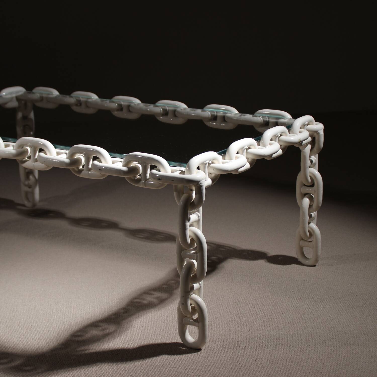 Brutalist Chain Link Coffee Table | France 1970s