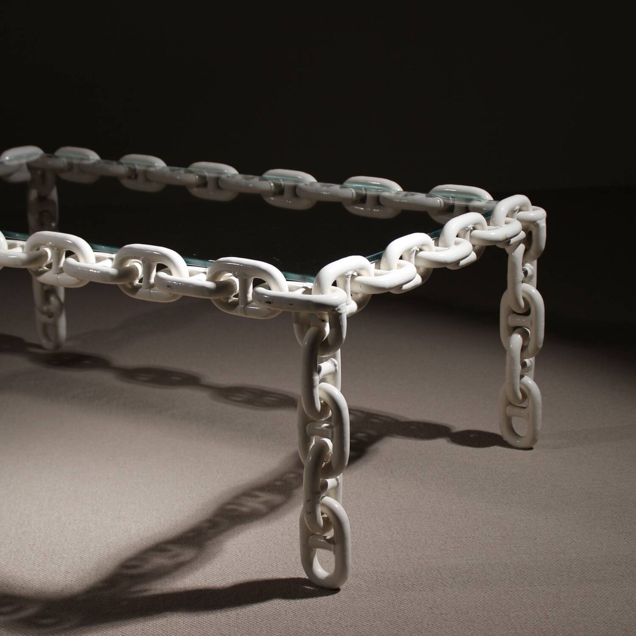 Brutalist Chain Link Coffee Table | France 1970s