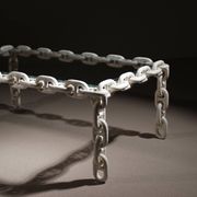 Brutalist Chain Link Coffee Table | France 1970s
