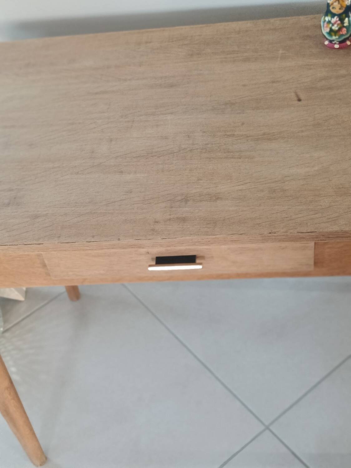 Raw wood desk, 1960s