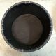Vintage De Sede black leather storage pouf.