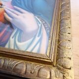 Painting Golden frame Virgin Mary immaculate heart