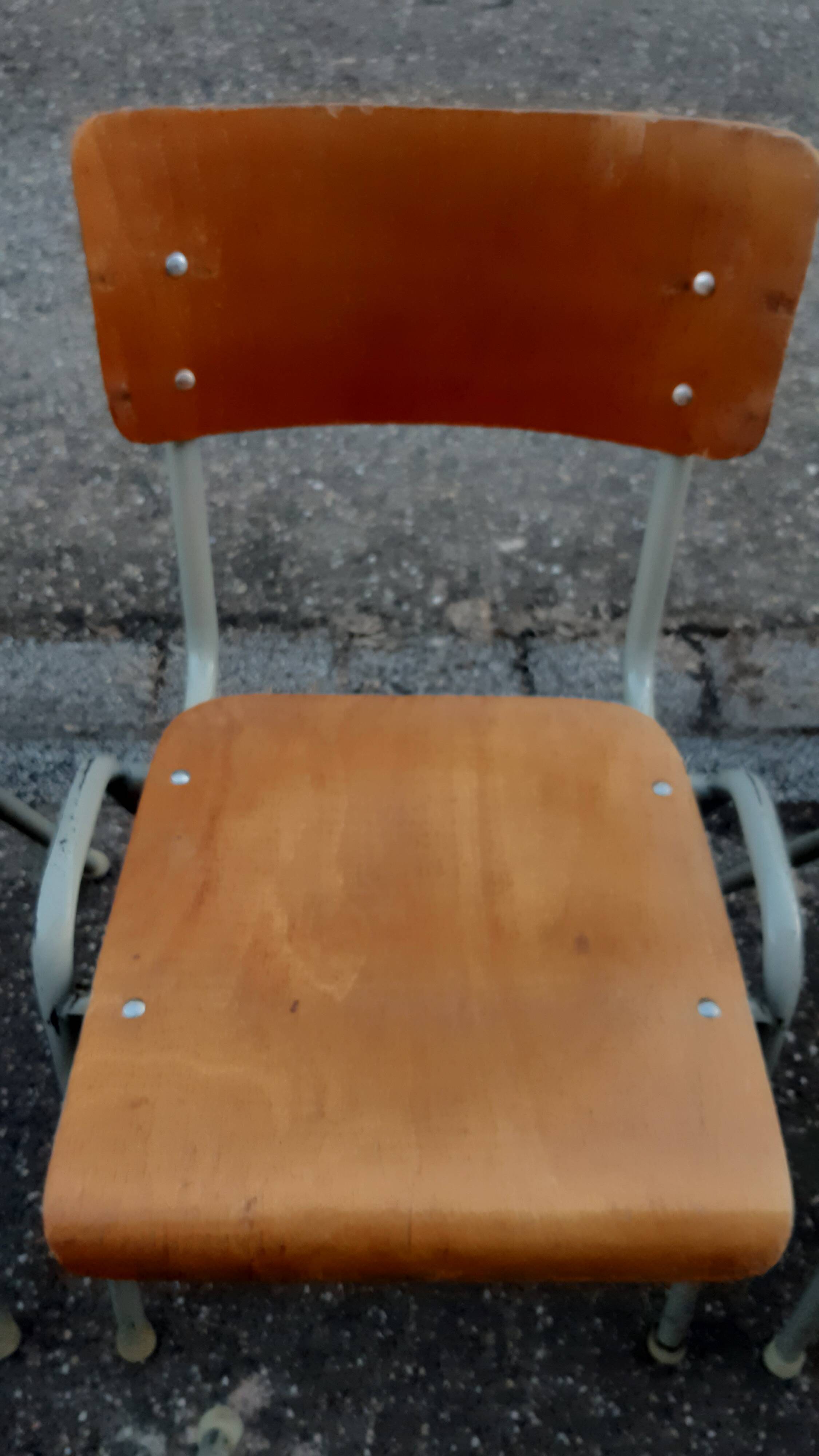 Set of 12 vintage industrial chairs