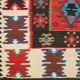 Antique kilim rug in wool, finely knotted, handmade 90 x 35 in.