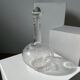Engraved vintage wine decanter (cork reported)
