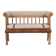 Luxury Handcrafted Rustic Chic Hallway Bench - Mango Wood,  Boucle & Buffalo Leather