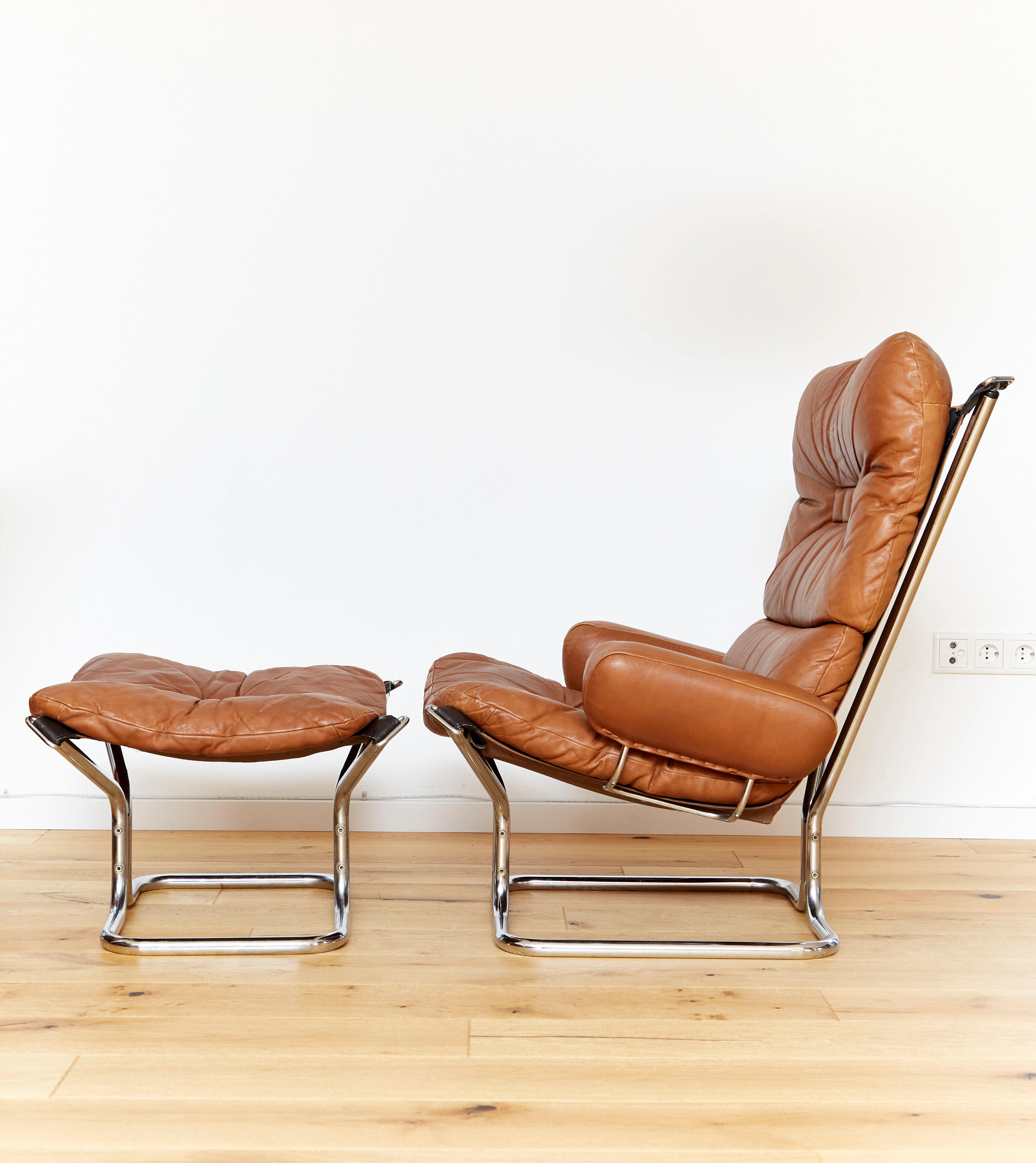 Armchair & ottoman design Harald Relling published by Langlos Fabbriker Stranda Norway