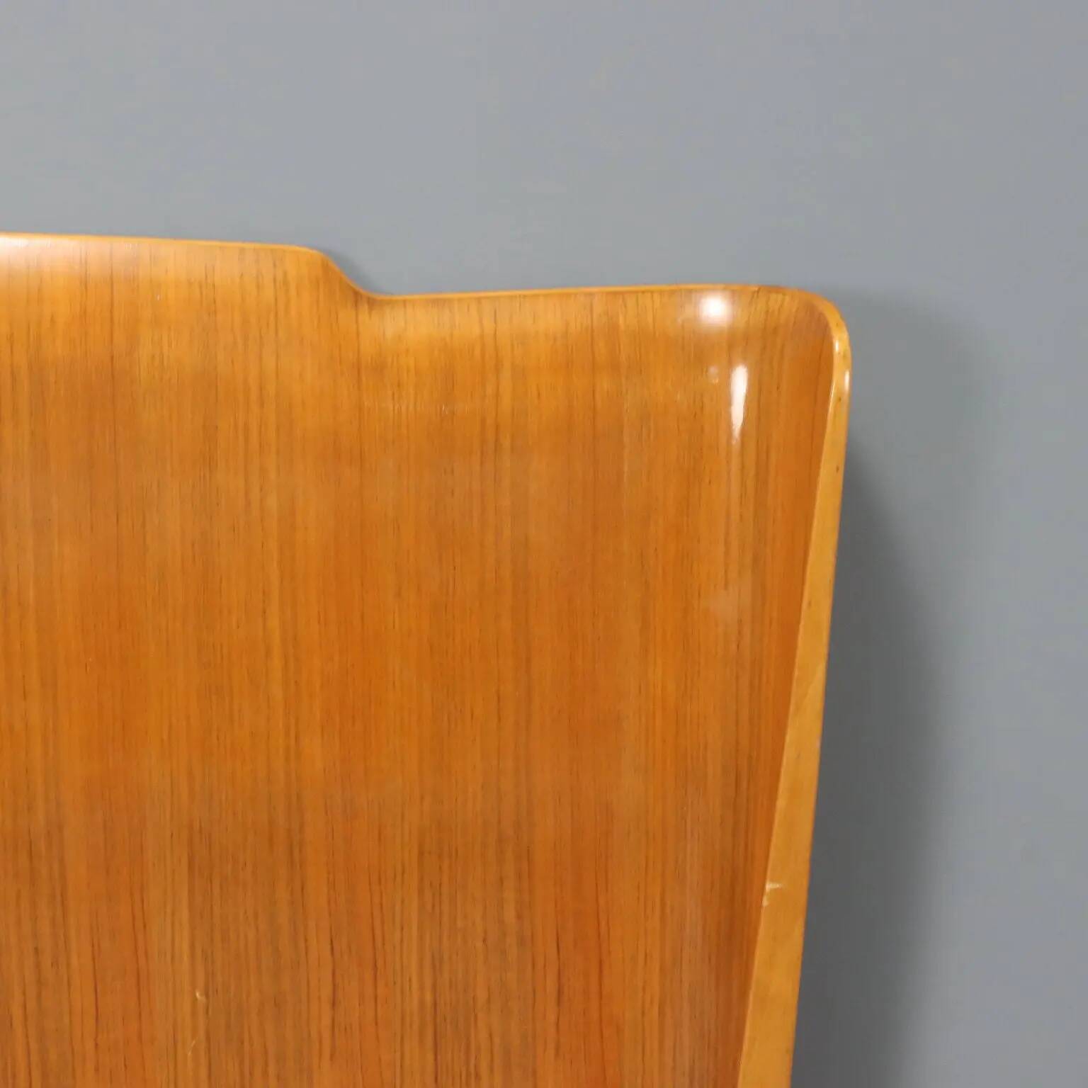 Double bed vintage in walnut veneer, design, Italy, 1950s