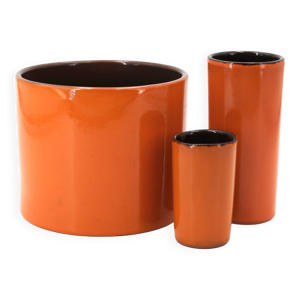 3 vases cylindriques