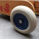 Walking trolley with multicolored wooden cubes