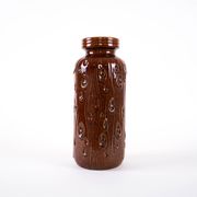 Brown ceramic vase, German design, 1960s, made in West Germany