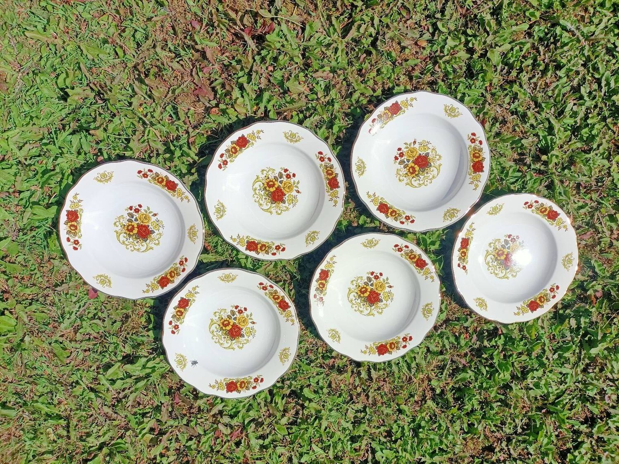 Assiettes creuses x6 Digoin Sarreguemines 💐