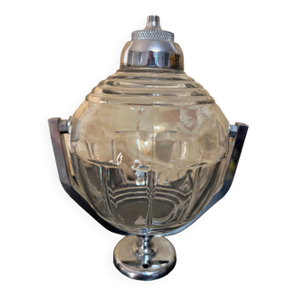 Ancien distributeur de savon liquide verre et métal