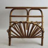Rattan magazine door table