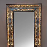 Luigi Brusotti Mid-Century Modern Italian Decorated Mirror, 1940s