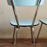 4 chaises en Formica bleues