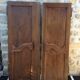 Paire de portes d'armoire ancienne en bois