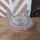 Bonbonnière sucrier poule verre 1920