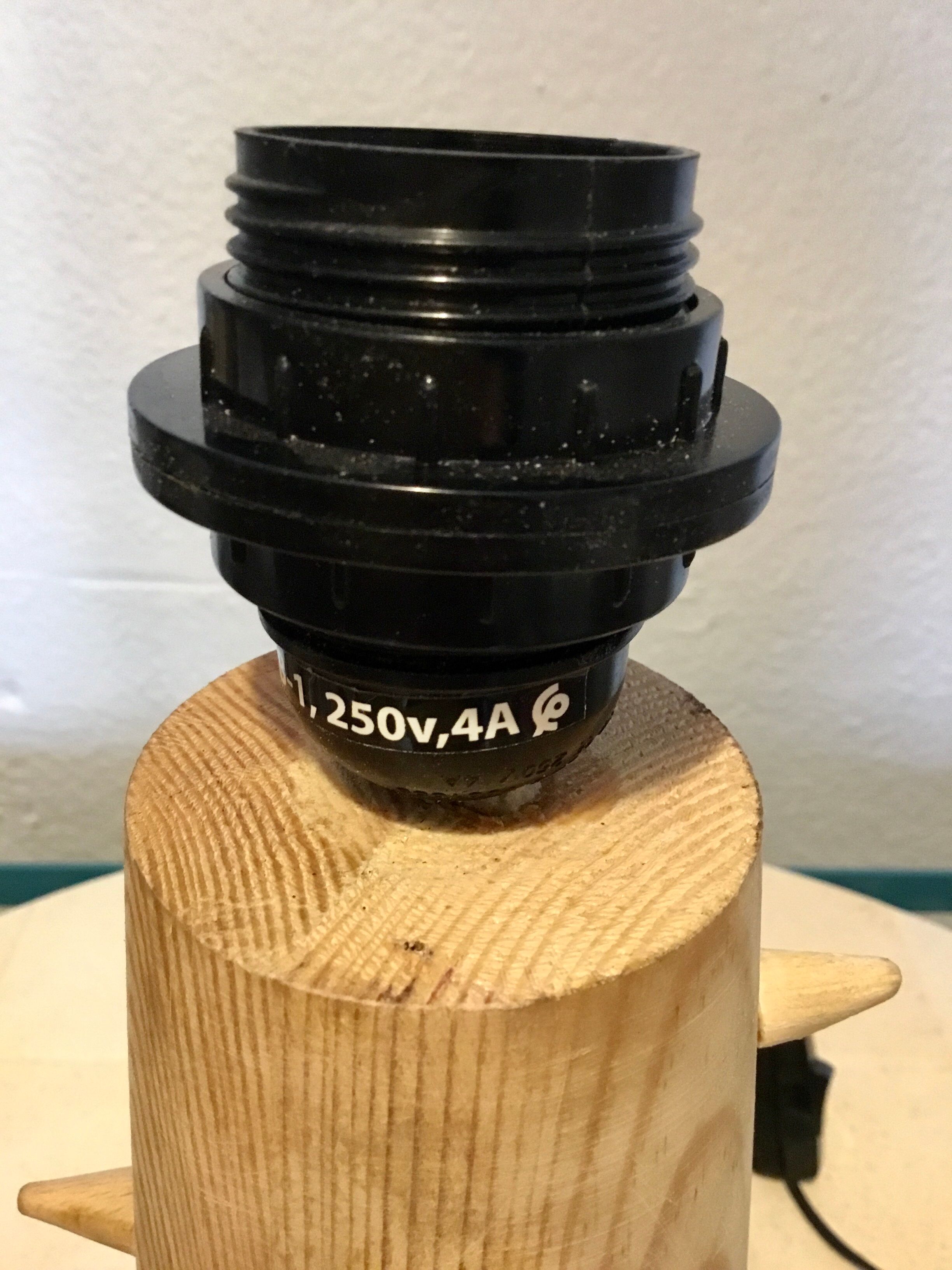 Handmade solid wood lamp base