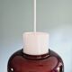 Scandinavian double pendant light in white opaline and amethyst glass, 1960s