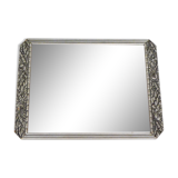 Large silver Art Deco mirror 53x40cm
