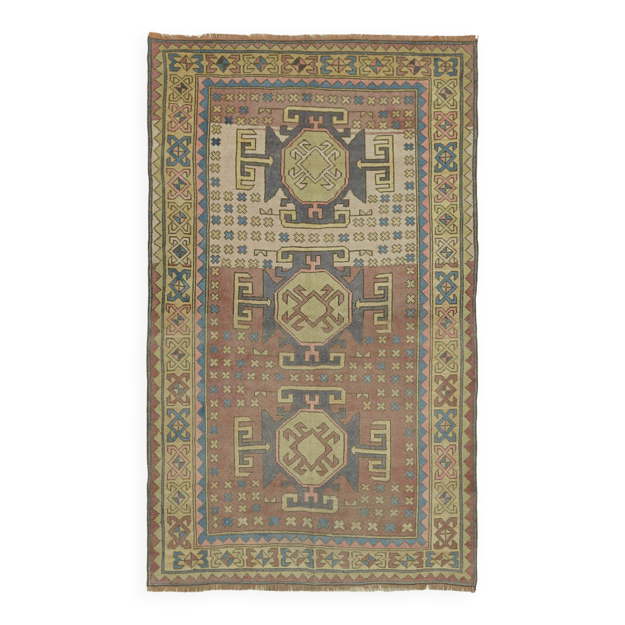 Turkish Vintage Anatolian Rug 141 cm x 220 cm