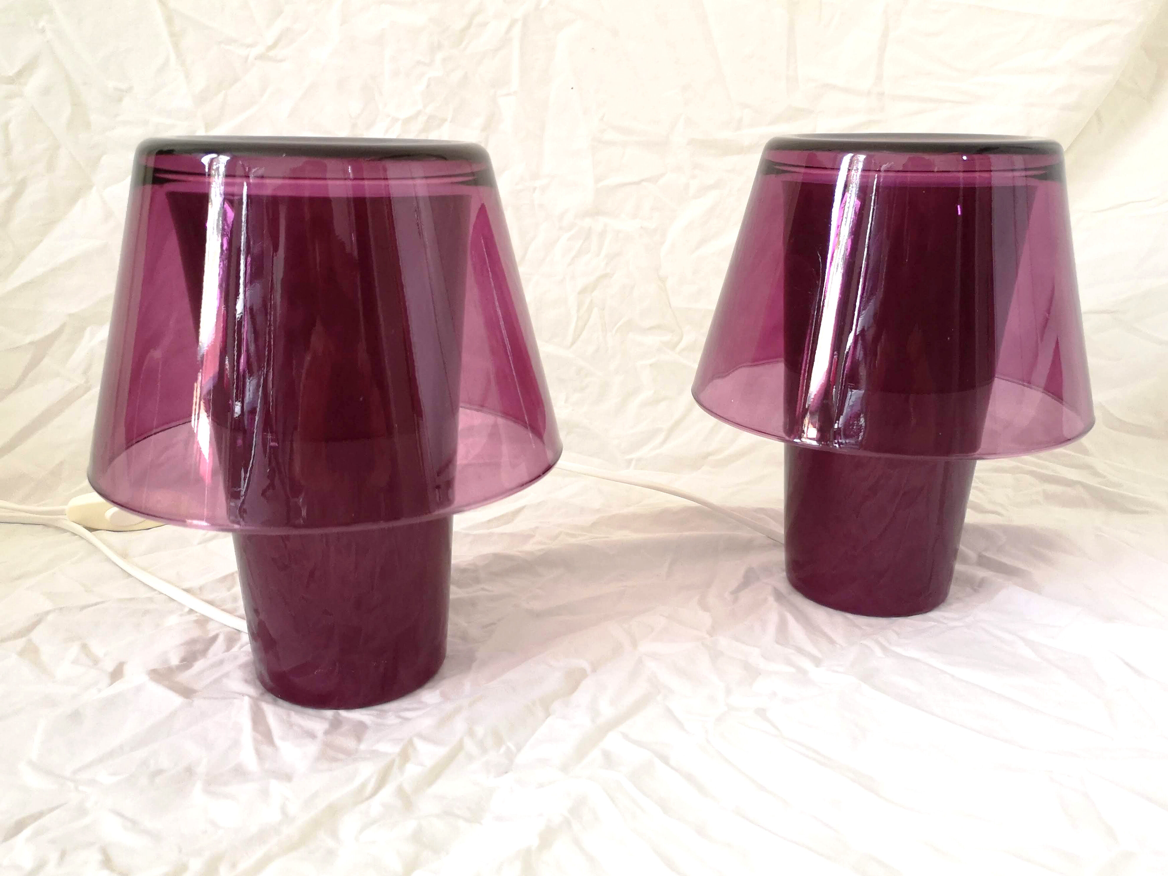 Duo of lamps Ikea model Gavik vintage