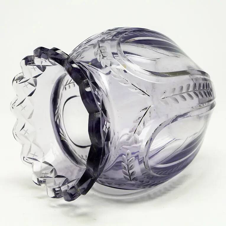 Art deco vase, crystal, Józefina Glassworks, Poland, 1930s