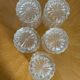 Vintage diamond tip cut whisky glasses 1960/70