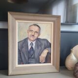 Portrait huile sur toile signé J. Adam 53
