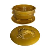 Fish kettle with lobster decoration in Proceram earthenware, 1970s