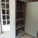 Vintage Parisian wardrobe with 1 vintage door re-enchanted in verdigris