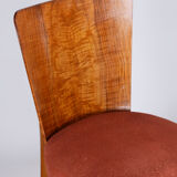 Set of Four Original ArtDeco Beech Chairs, Halabala, UP Zavody, Czechia, 1940s