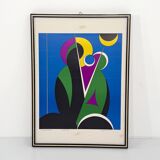 Lithograph "Nativity" by Corrado Cicognani, 1970