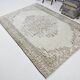 Tapis Vintage Tons Neutres Beige Motif Discret Élégant, 166x244 Cm