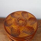10 Sarreguemines oyster plates