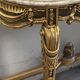 Console Hollywood Regency - Bois doré et Marbre