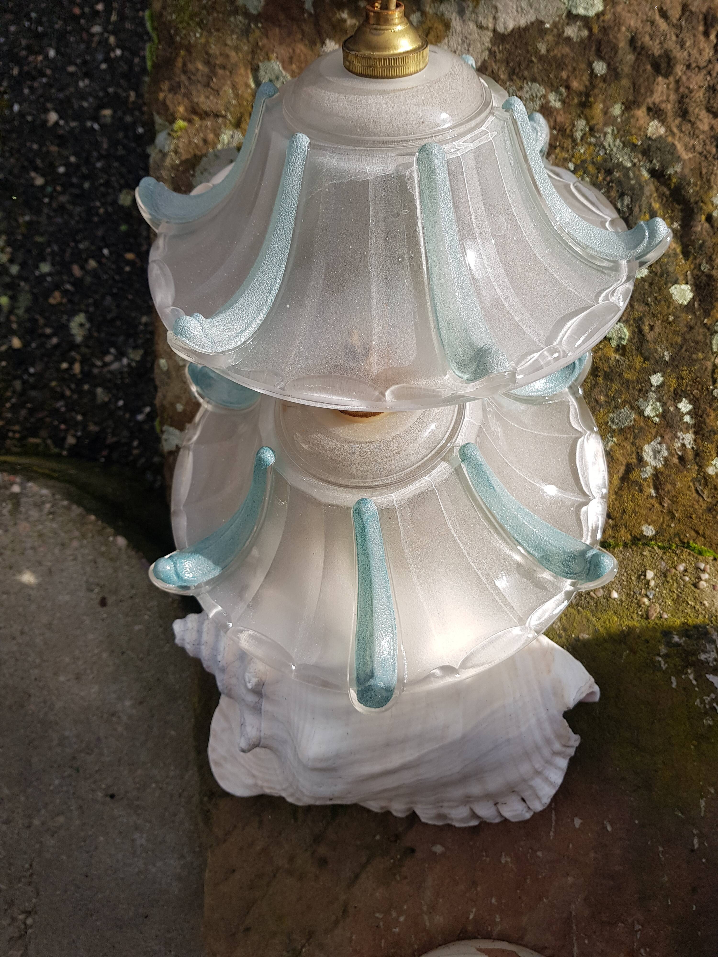 Vintage glass portable lamp or pendant lamp