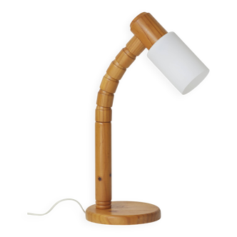 Vintage Scandinavian design wooden articulated lamp (Pine) Circa 1980